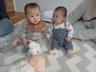 ベビーマッサージクラスでの一コマ